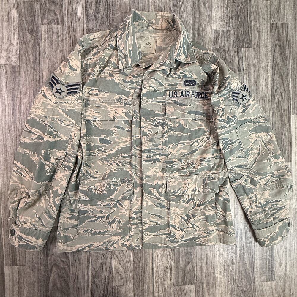 USAF ABU Utility Coat Jacket Digital Tiger Stripe 38S DSCP Genuine Military